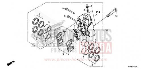 BREMSSATTEL VR (VFR800XF) VFR800XF de 2015